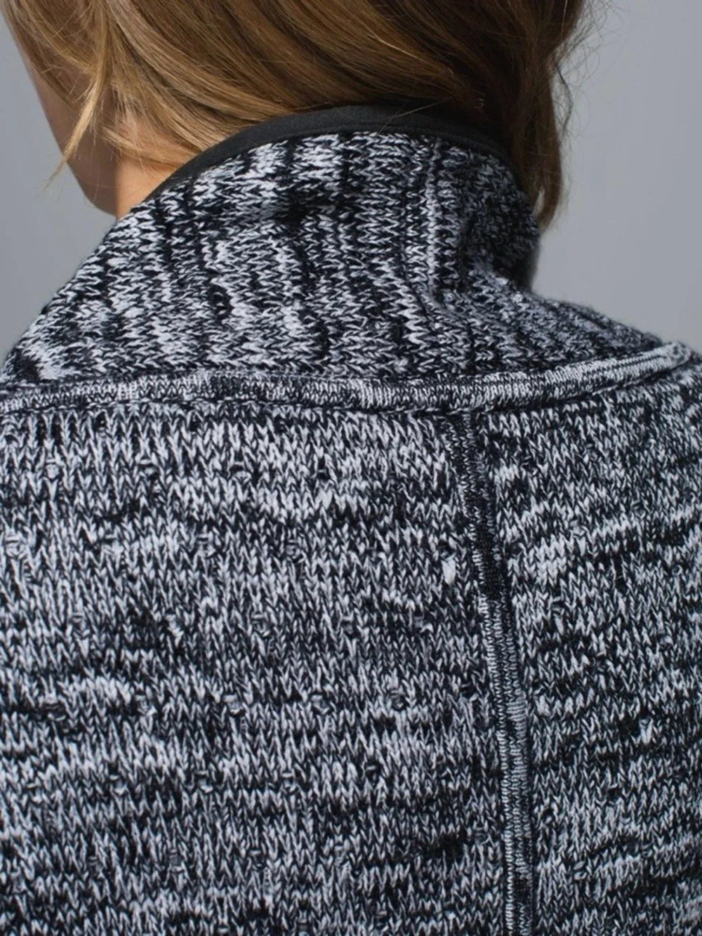 Lululemon Cardi All Day Oversized Knit Cardigan in Black/White